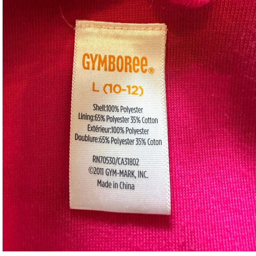Gymboree Girls Navy Blue Floral Hooded Raincoat Pink Lining Size L 10-12